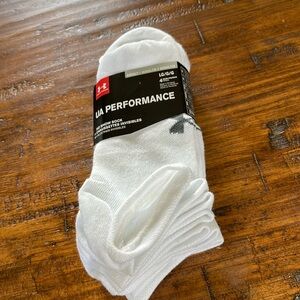 Under Armour Performance No Show Socks LARGE